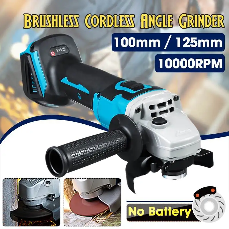 Для Makita 18 в 125 мм бесщеточный беспроводной ударный угловой шлифовальный станок DIY электроинструменты электрическая шлифовальная полировальная машинка без батареи|Точильные камни| | АлиЭкспресс