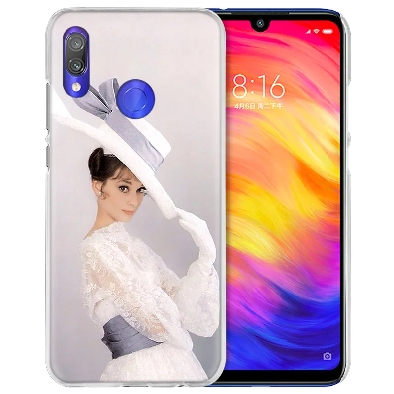 Чехол для Xiaomi Redmi Note 7 7A фотоаппаратов моментальной печати 7S 6 6A 5 Y3 K20 mi 8 до 9 лет CC9 CC9E A1 A2 A3 играть F1 Lite Pro Plus Одри Хепберн