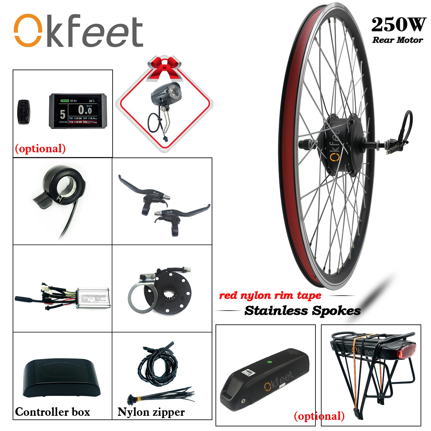 36v 250w electric bike kit