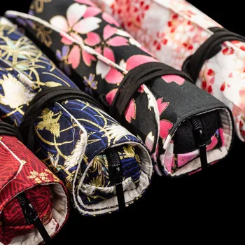 

Organizer School Pencil Case Roll Handwork Pencils Wrap Holder Big Storage Pencil Boxes School Supplies Pen Cases Stationery