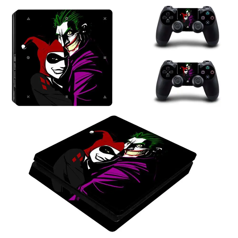 YSP4S-0642 Джокер и Харли Квинн PS4 тонкий стикер s Play станция 4 наклейки кожи наклейки для playstation 4 PS4 Slim консоли и контроллера - Цвет: YSP4S-0642