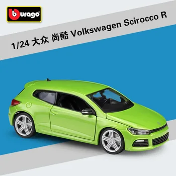 

Bburago Diecast 1:24 VW Scirocco R Green Black White Static Simulation Alloy Model Car