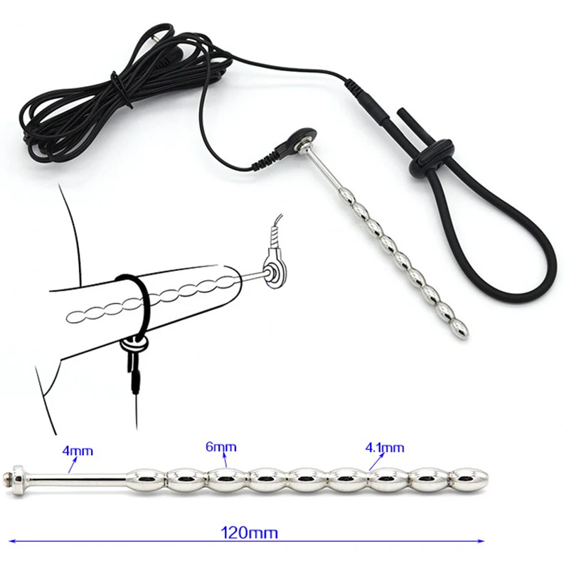 Electric Shock Penis Plug Ring Horse Eye Rod E-Stim Urethral Sound Catheter Dilator Cock Extender Adult Sex Toys For Men electro sex toys electric sex toys