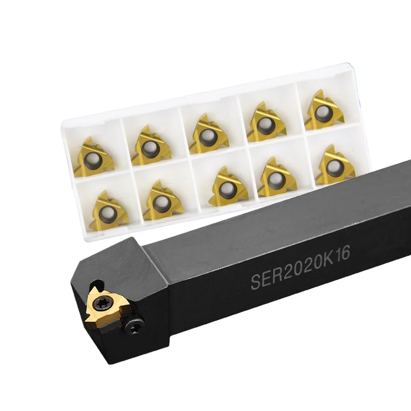 SER1616H16 SER2020K16 SER2525M16 External Thread Turning Tools Lathe Cutter 16ER Carbide inserts CNC Holder