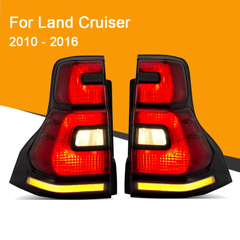 Светодиодный задний светильник в сборе для Toyota Land Cruiser Prado 2010-2012 2013- задний свет, обратный светильник, сигнал последовательного поворота