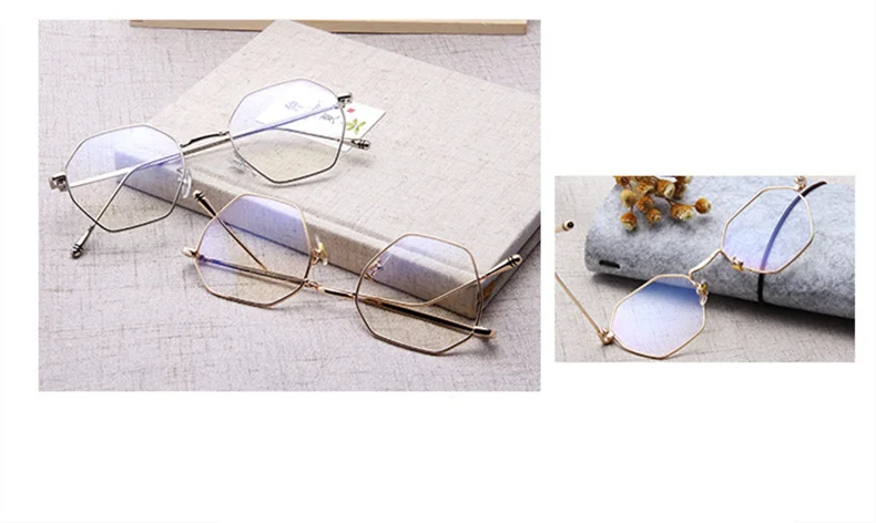 Полигональные очки, оправа для женщин и мужчин, винтажные прозрачные линзы, оптические очки для глаз, женские зеркальные нестандартные очки, прозрачные очки
