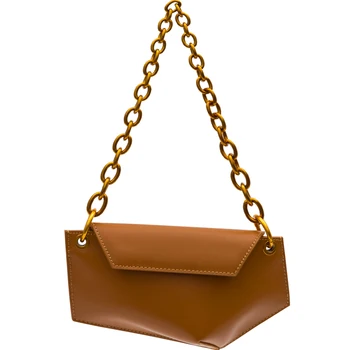 

Chic Design New Unique Waist bag Chain Shoulder Underarm Bag Cowhide Leather Belly Band Belt Bags Female Bum Fanny Bags
