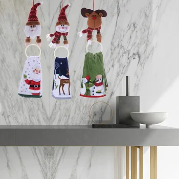

Santa Claus Doll Towel Hanging Ring Creative Towel Ring Ring Towel Storage Towel Rack Christmas Decorations JY