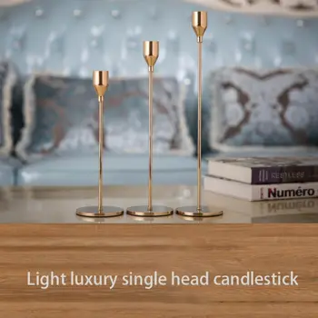 

1set Candlestick 9"+11.4"+13" ingle Head Tall Decorative Candle Holder Centerpiece for Home Party Wedding Table Decor home tool