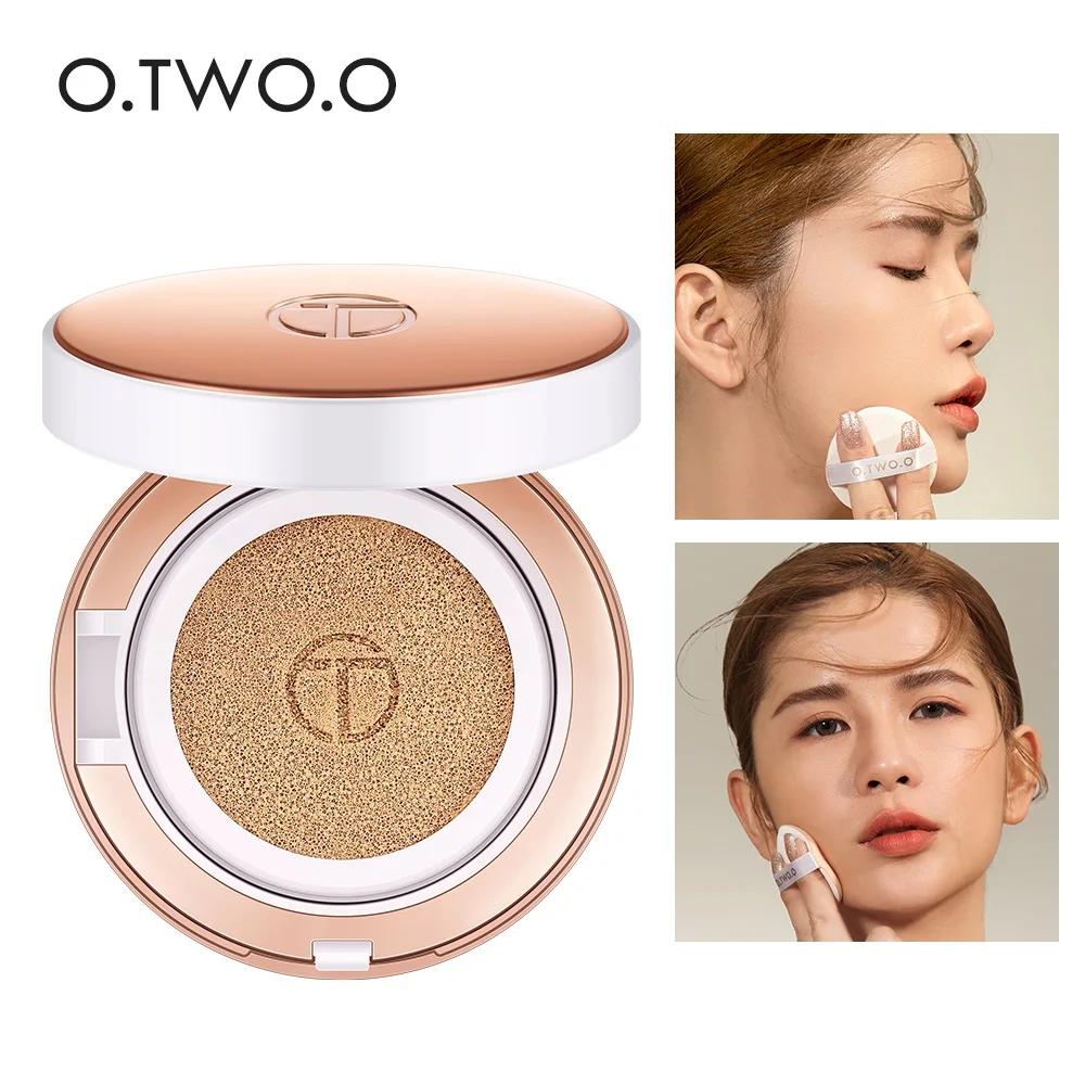 O.TWO.O Air Cushion BB Cream CC Cream Moisturizing Concealer Bright Makeup Base Long Lasting Foundation Cream With Makeup Puff