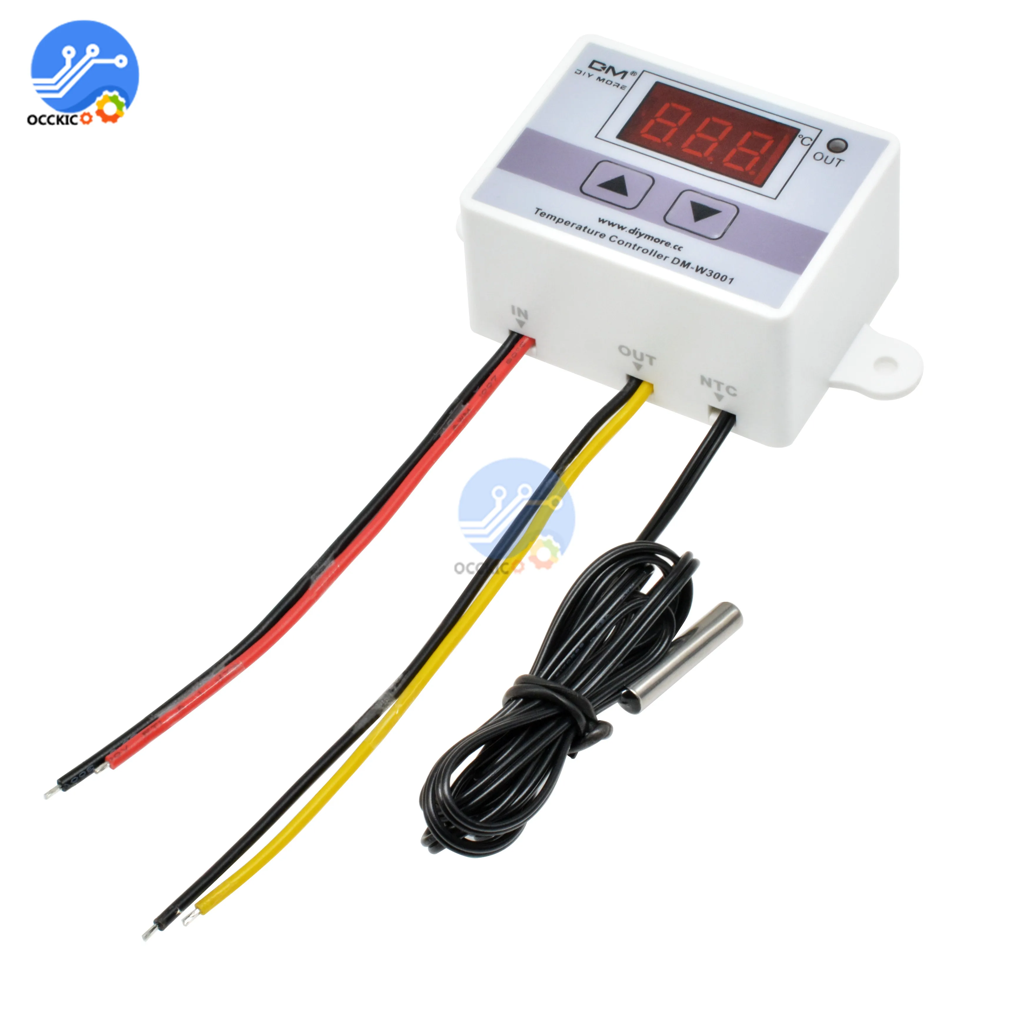 

220V W3001 LED Digital Temperature Controller Sensors Thermostat Regulator with NTC 10K Thermal Probe sensor Module for Ardunio