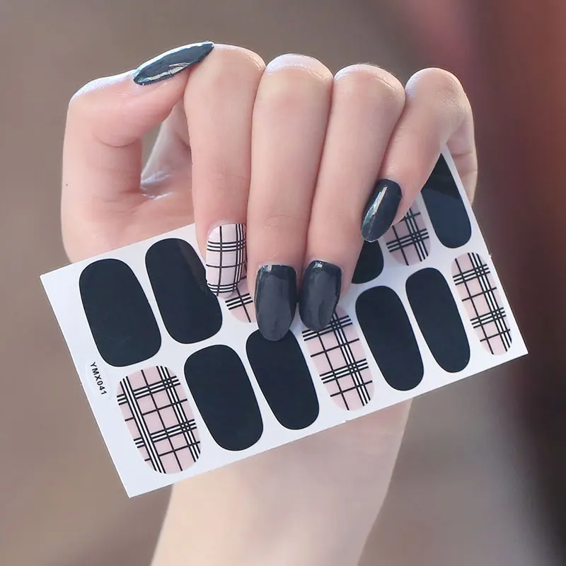 Корея предназначен обертки блестящие, дизайн ногтей Стикеры наклейки многоцветная ногтей Стикеры s полоски «сделай сам» салонного маникюра Прямая поставка - Цвет: YMX041