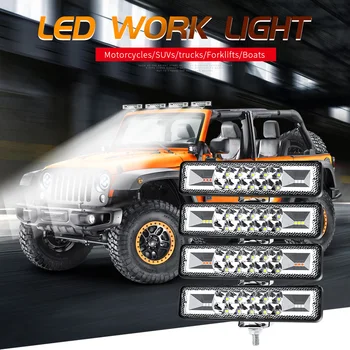 

2Pcs 48W Strobe Flash Work Light Led Light Bar For Offroad Atv Jeep Suv Moto G3L2