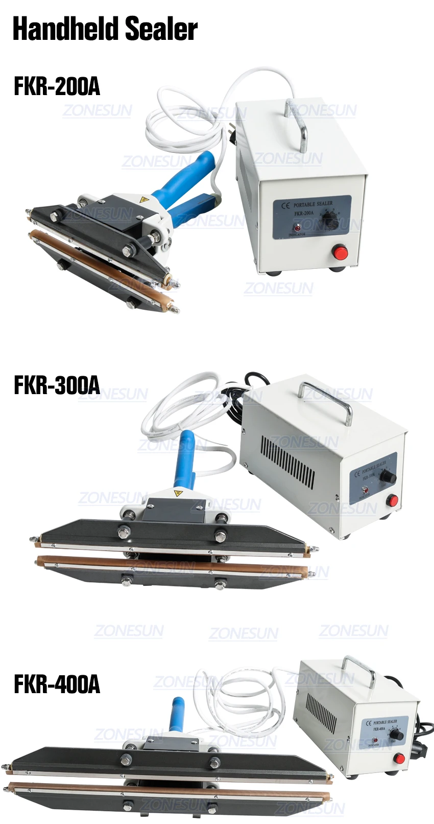 ZONESUN 400 мм клещи Sealer рук складывая машина Портативный запайки подходит для Алюминий вакуум композитной пленки