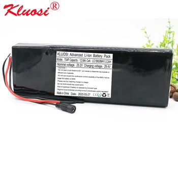 

KLUOSI 7S4P 24V/29.4V12.8Ah for LG18650MH1 24V Battery Pack with 25A BMS Electric Moped Ebike Scooters Bicycle Power Wheelchair