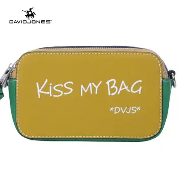 

DAVID JONES women handbag faux leather female crossbody bags small lady chain shoulder bag girl messenger bag drop shipping