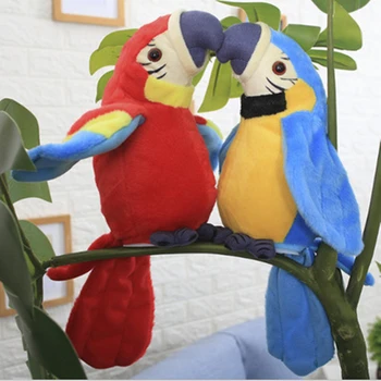 

Kids Toy Tongue Voice Recording Parrot Toy Electric Voice Control Talking Parrot Plush Toys Sound Record Repeat Parrot