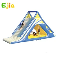Hot Sea/Lake Inflatable Floating Water Trampoline Park Triangle Water Slide For Adults And Children Climbing Slide Water Park 2