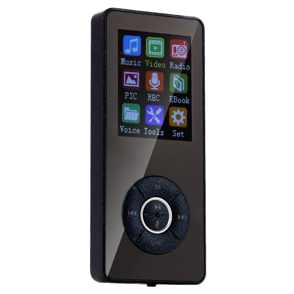 EPULA MP3 MP4 плеер портативный мини-светильник Bluetooth 1,8 дюймовый экран музыкальный спортивный плеер Поддержка fm-радио Vedio секундомер электронная книга - Цвет: BK