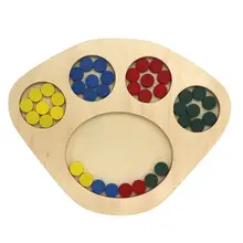 Детские деревянные круглые диски цветная классификация доска детская развивающая игрушка подарок