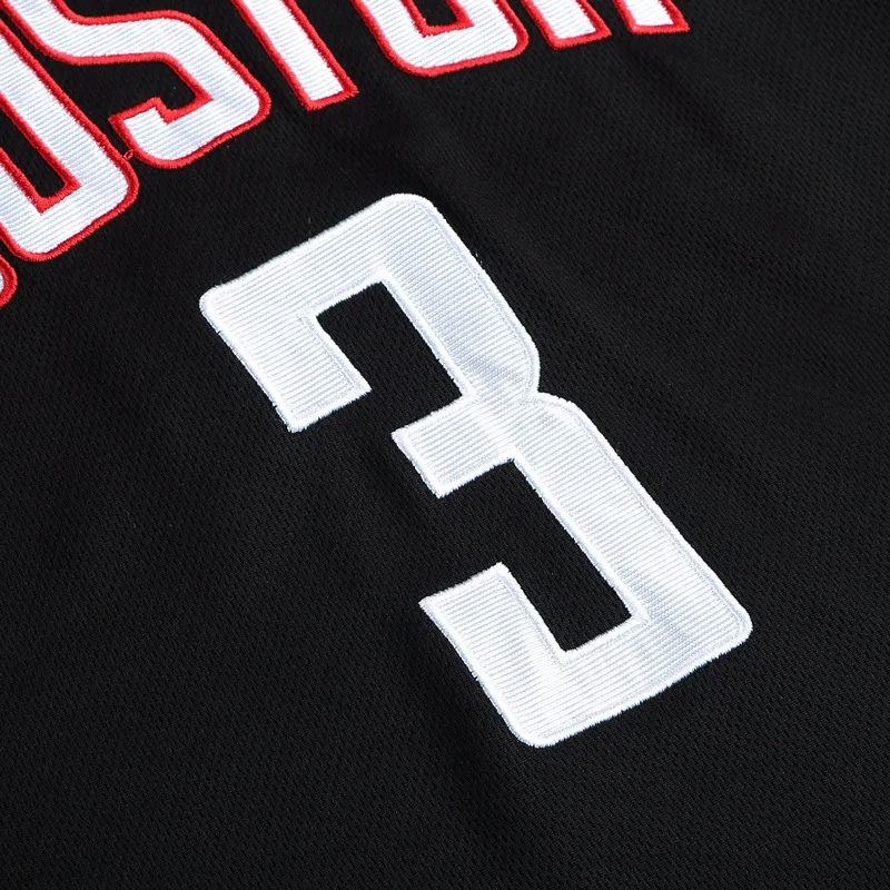 Rockets 3 Polo Трикотажный костюм для баскетбола черно-белый с рисунком пол костюм вышитые ремесло поколение жира