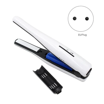 

Mini Cordless Curling Iron USB Rechargeable Hair Straightener, Wireless 2 in 1 Portable Travel Dual Voltage Ceramic Straightenin