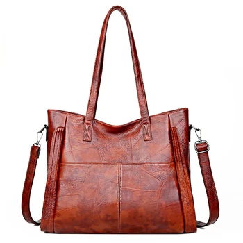 

European and American Style Large Capacity Tote Bag Ladies Vintage Crossbody Bags for Women 2020 Fashion Shoulder Bag Sac A Main