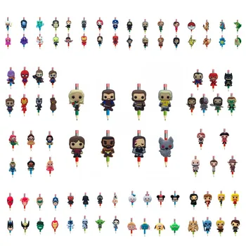 

8pcs Avenger Star Wars PVC Pencil Toppers Mickey Unicorns Pencil Caps Pen Accessories Pen Grips for School Students Kids Gift