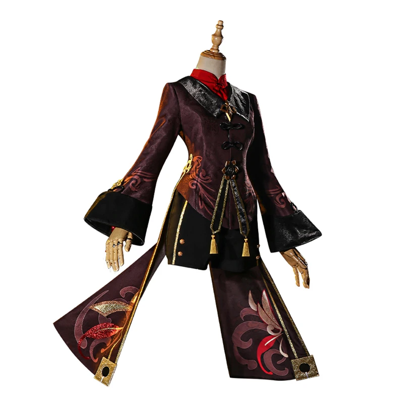 

Anime Game Genshin Impact Hu Tao Cosplay Costume Coat Short Hat Socks Daily Carnival Party Festival Uniform Brand New