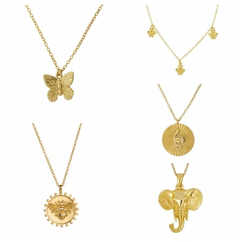 

ROXI Animal Butterfly Snake Bee Elephant 925 Sterling Silver Pendant Necklace for Women Elegant Clavicle Necklaces Jewelry Chain