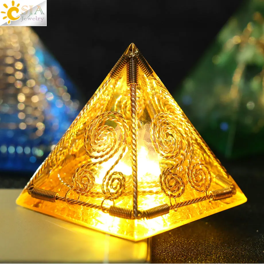 CSJA ОРГОН преобразователь энергии оргонитовая пирамида металлическая проволока