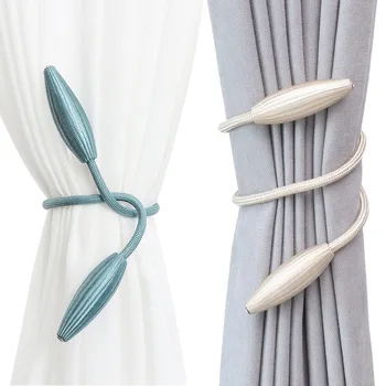 

Leaf shape metal curtain buckle strap binding curtain ring bedroom tie curtain accessories European curtain strap
