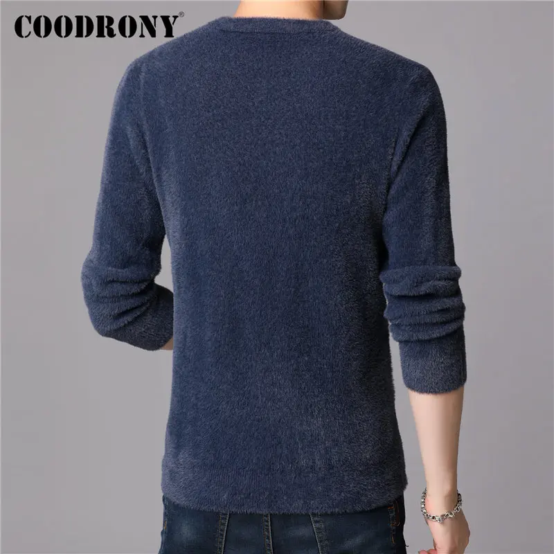 COODRONY Brand Winter Sweater Men Casual O-Neck Pull Homme Thick Warm Cotton Fleece Pullover Men Christmas Jersey Hombre 91128