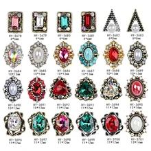 Новинка, 10 шт., очаровательные жемчужные стразы из сплава, 3D украшения для дизайна ногтей, блестящие ювелирные изделия из кристаллов, дизайн с плоской задней поверхностью, аксессуары для маникюра, сделай сам