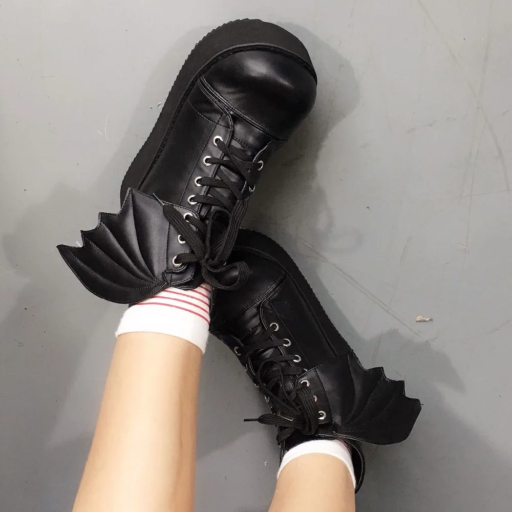 Sweet-Black-PU-Lolita-High-Platform-Party-Shoes-with-Wing-Halloween-Shoes-Custom-Tailor-Available-11