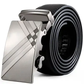 

Men Leather Automatic Buckle Belts Fashion Waist Strap Belt Waistband Z034 A