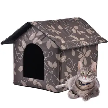 

Pet Dog House warm Waterproof Outdoor Cat House With Inner Pad Foldable Pet Shelter Portable Pets Cat Dog House Tent