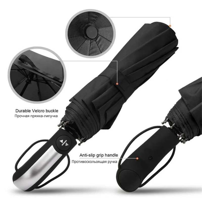 Wind Resistant Folding Automatic Umbrella men Luxury Big Windproof Umbrella Rain Women Male