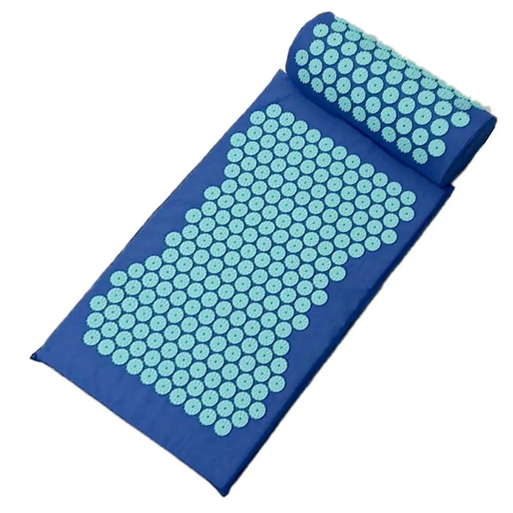 Акупрессура коврик массажный набор коврик для иглоукалывания с подушкой портативный массажный коврик набор для расслабления боли Йога принадлежности