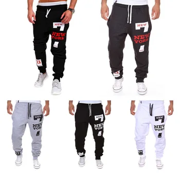 

Men Hip Hop Streetwear Men's Splice Joggers Pants Men Casual Cargo Pant Trousers High Street Elastic Waist Pant drop 2020