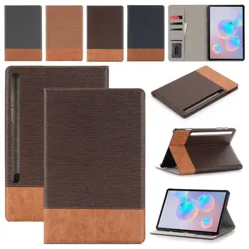 

Case For Samsung Galaxy Tab S6 10.5 inch SM-T860 SM-T865 2019 Tablet Smart Sleep Wake PU + PC Flip Folio Shockproof Stand Cover