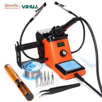 

YIHUA 926LED-III 130W 2 Helping Hands Tin Soldering Iron Set Electric Soldering Iron Min SMD Soldering Station DIY Soldering Kit