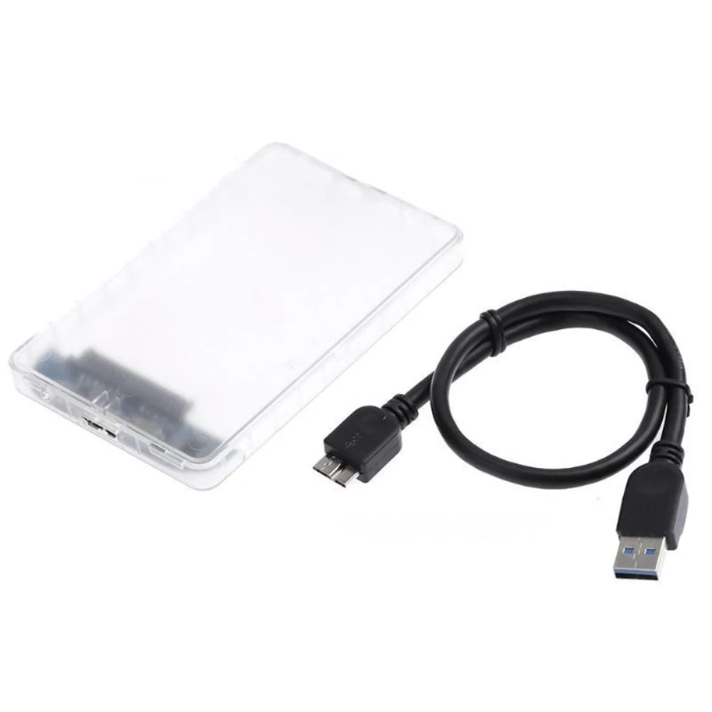 

External Hard Disk Drive SSD 5Gbps 2.5'' Transparent HDD Case SATA 3.0 to USB 3.0 Enclosure Box Support 2TB UASP Protocol box