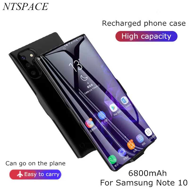 

External Power Bank Case For Samsung Galaxy Note 10 Portable Battery Power Charging Case 6800mAh Backup Power Bank Battery Cover