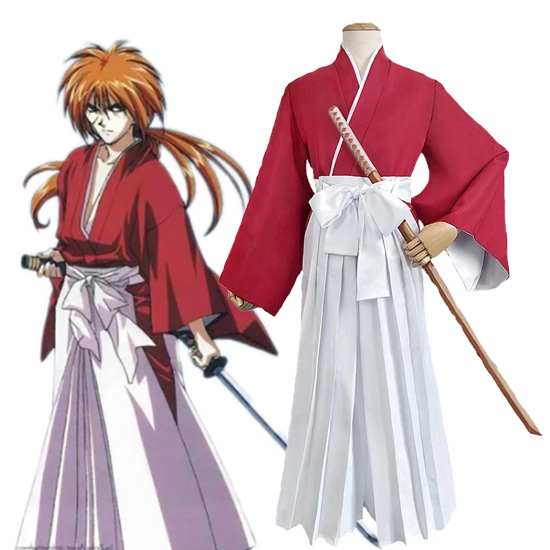 

Костюм для косплея Anime Rurouni Kenshin Himura Kenshin, ремень для брюк, кимоно JP, униформа для Хэллоуина, карнавала
