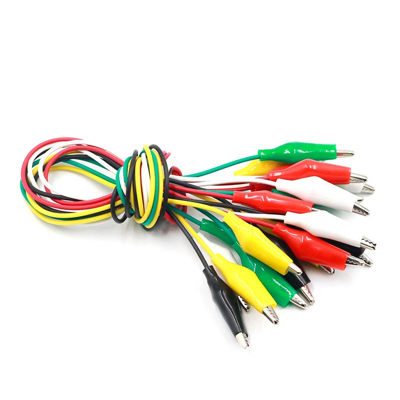 10pcs Alligator Clips Electrical DIY Test Leads Double-ended Crocodile Clips Roach Clip Test Jumper Wire