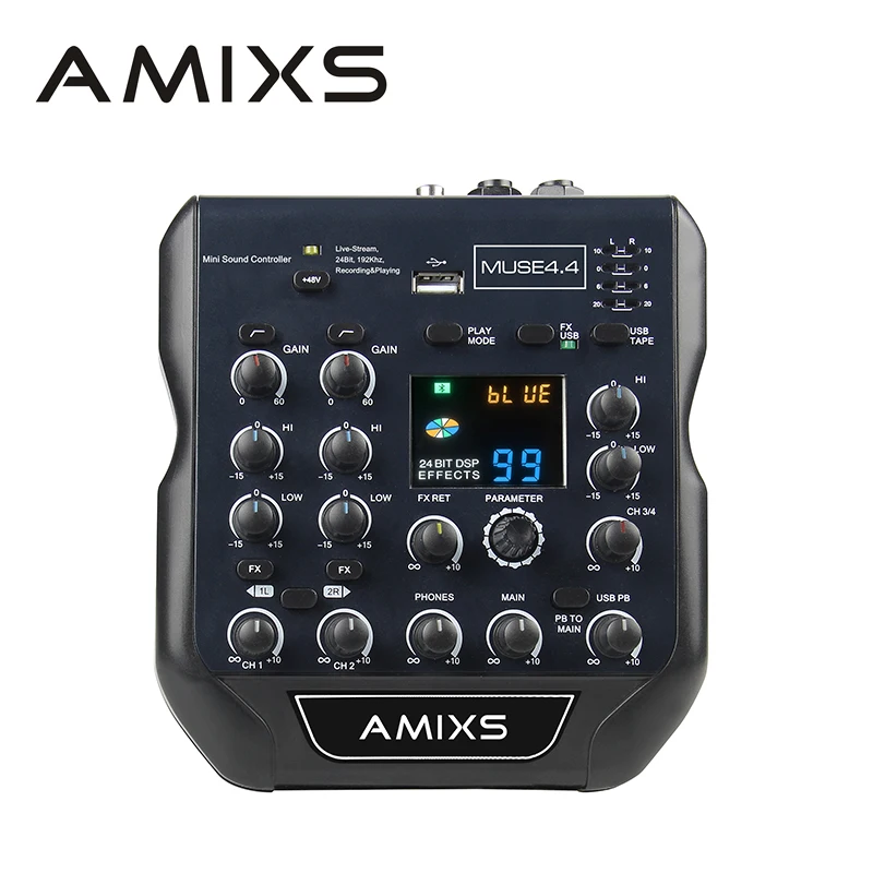 wholesale price 192 khz premium voice portable mini audio mixer audio sound card computer recording live stream phone recording - ANKUX Tech Co., Ltd