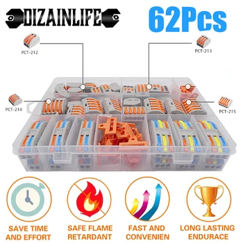 

Mini Fast Wire Cable Connectors Universal Wire Terminal Connector Blocks 0.08-2.5mm Wire Connector Conductor Threader Splitter