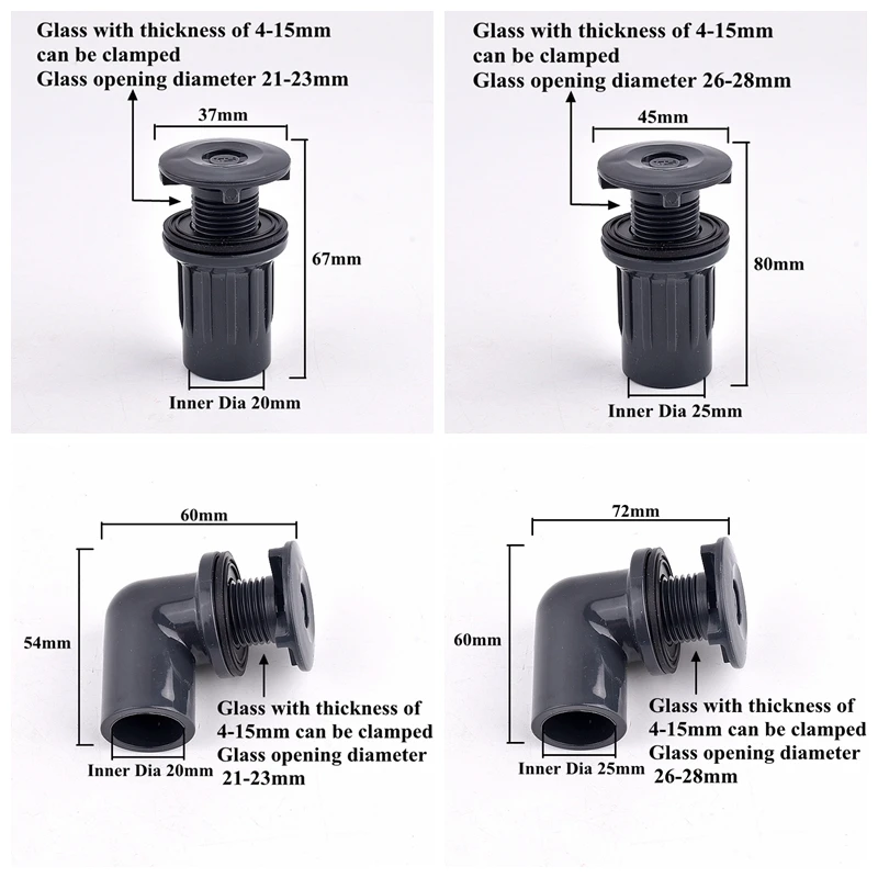 20/25mm PVC Rohr Ellenbogen Ablauf Stecker Aquarium Aquarium Verdicken Ablauf Joint, Garten Bewässerung Bewässerung Entwässerung Rohr armaturen – Detail 7