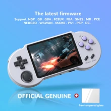 O firmware o mais atrasado pré-instalado, console retro do jogo do pocketgo s30 3.5 polegada ips tela ps1 vídeo portátil portátil caçoa o presente
